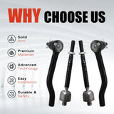4Pcs Inner and Outer Tie Rod Set for 2018-2022 Honda Accord – product image 2