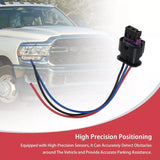 4x 3-Pin Park Assist Sensor Female Connector Pigtail for 2020-2022 Jeep Gladiator 68294468AD – product image 2