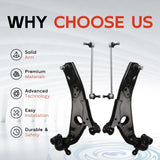 4X Front Lower Control Arm With Sway Bar Link for 2016-2023 Mazda CX-9 TK4834300C – product image 7