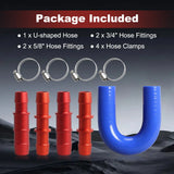 5/8" 3/4" Silicone Heater Hose Connector Kit with Aluminum Fitting – product image 8