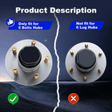5 Lug Boat Trailer Bearing Hub Cap Set for Dexter Vortex 81143 48355V – product image 5