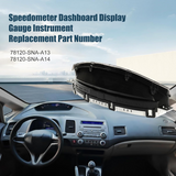 Speedometer Upper Dash Display Gauge Instrument for Honda Civic 2006-2011 Sedan