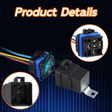 5Pin 12V 40/30 AMP DC Waterproof Automotive Relay & Heavy Duty Wiring Harness – product image 2