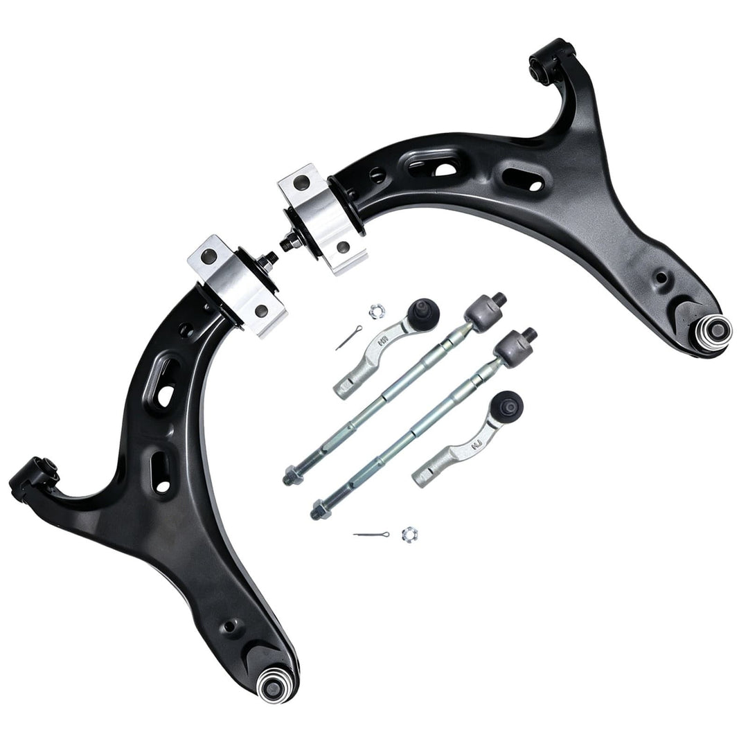 6-Piece Front Lower Control Arm and Tie Rod Kit for 2015-2019 Subaru Legacy and Outback