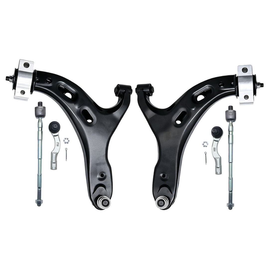 6-Piece Front Lower Control Arm and Tie Rod Kit for 2015-2019 Subaru Legacy and Outback
