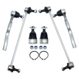 6-Piece Front Tie Rod, Ball Joint and Sway Bar Link Kit for 2015-2017 Acura TLX 2.4L