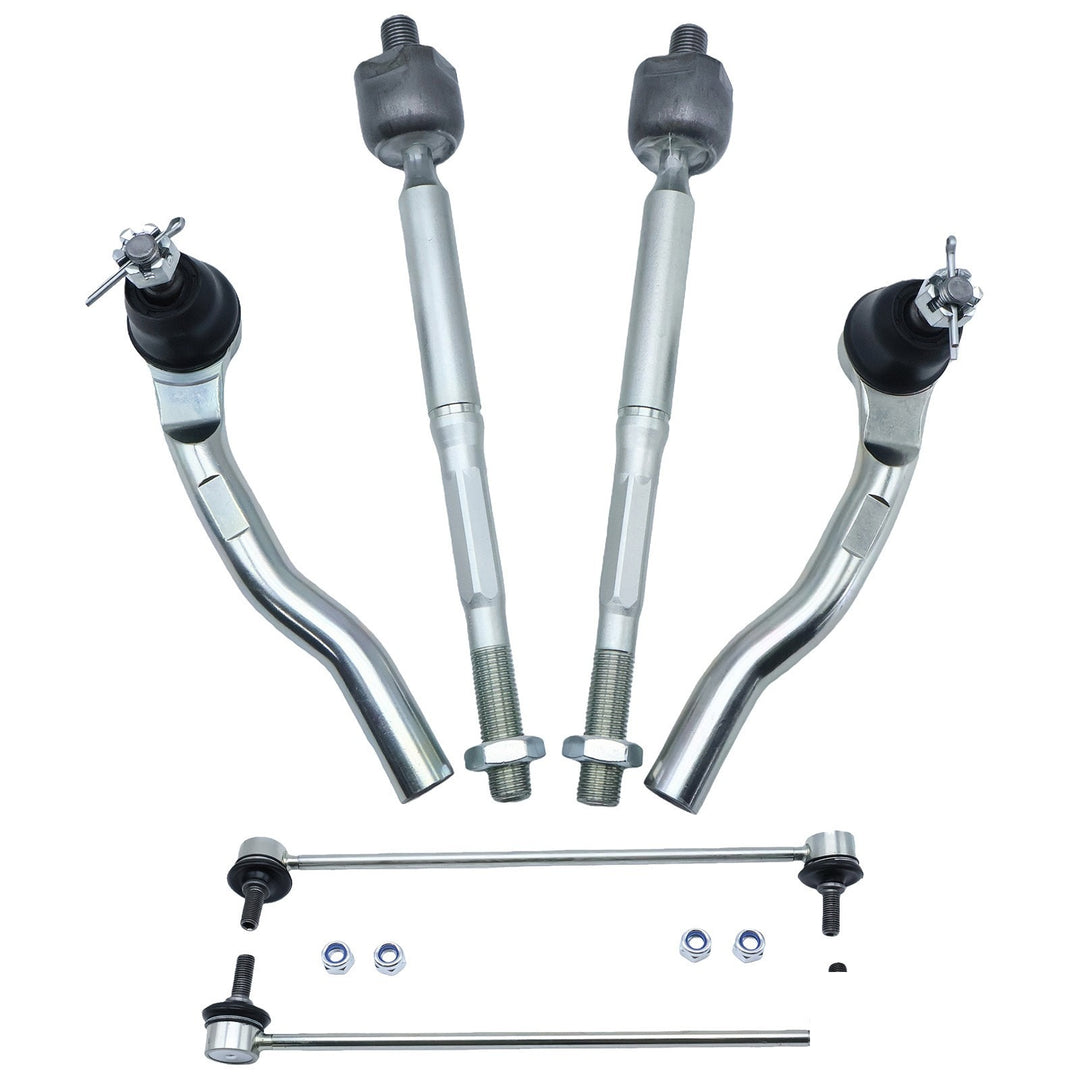 6-Piece Tie Rod and Sway Bar Link Kit for 2015-2020 Honda Fit 1.5L