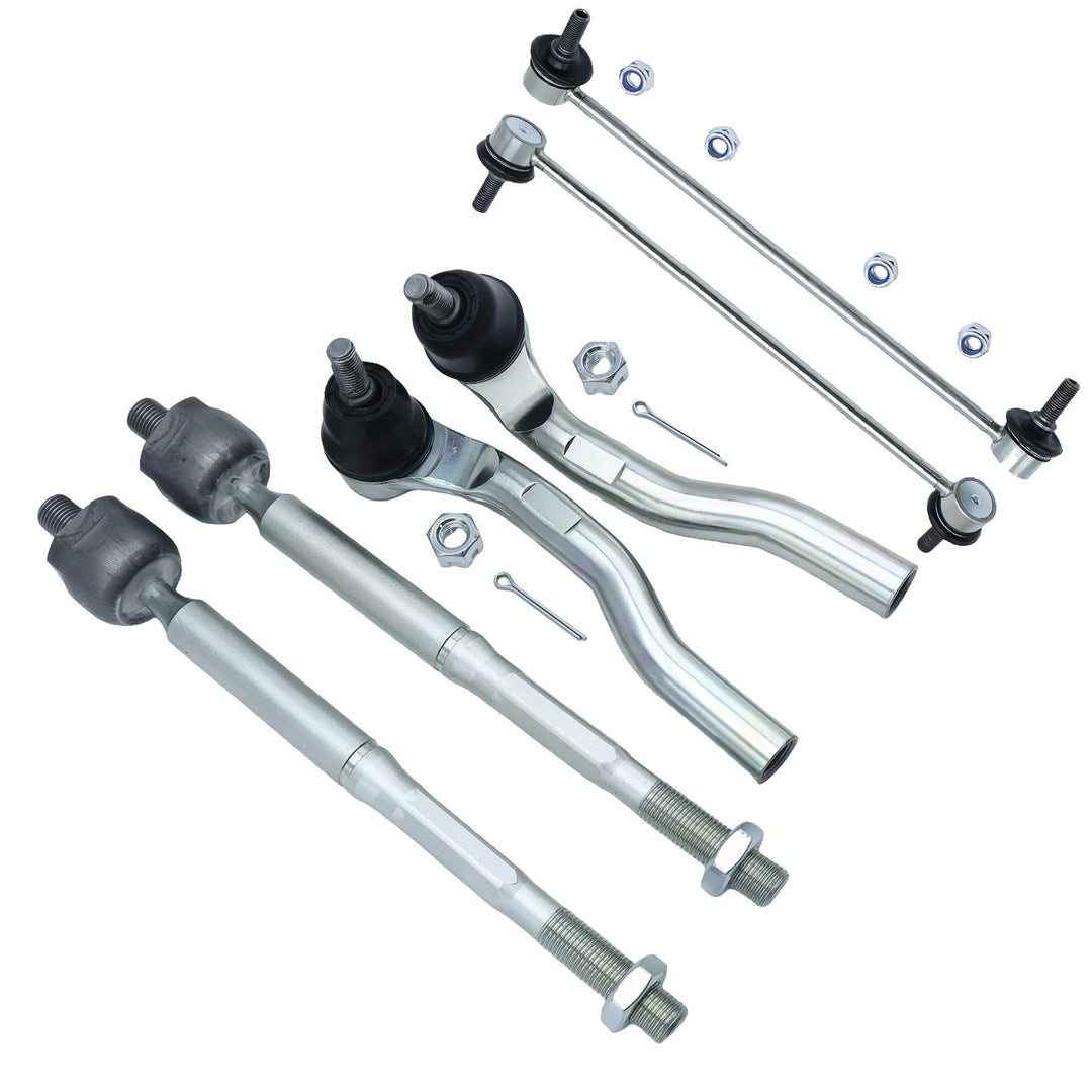 6-Piece Tie Rod and Sway Bar Link Kit for 2015-2020 Honda Fit 1.5L