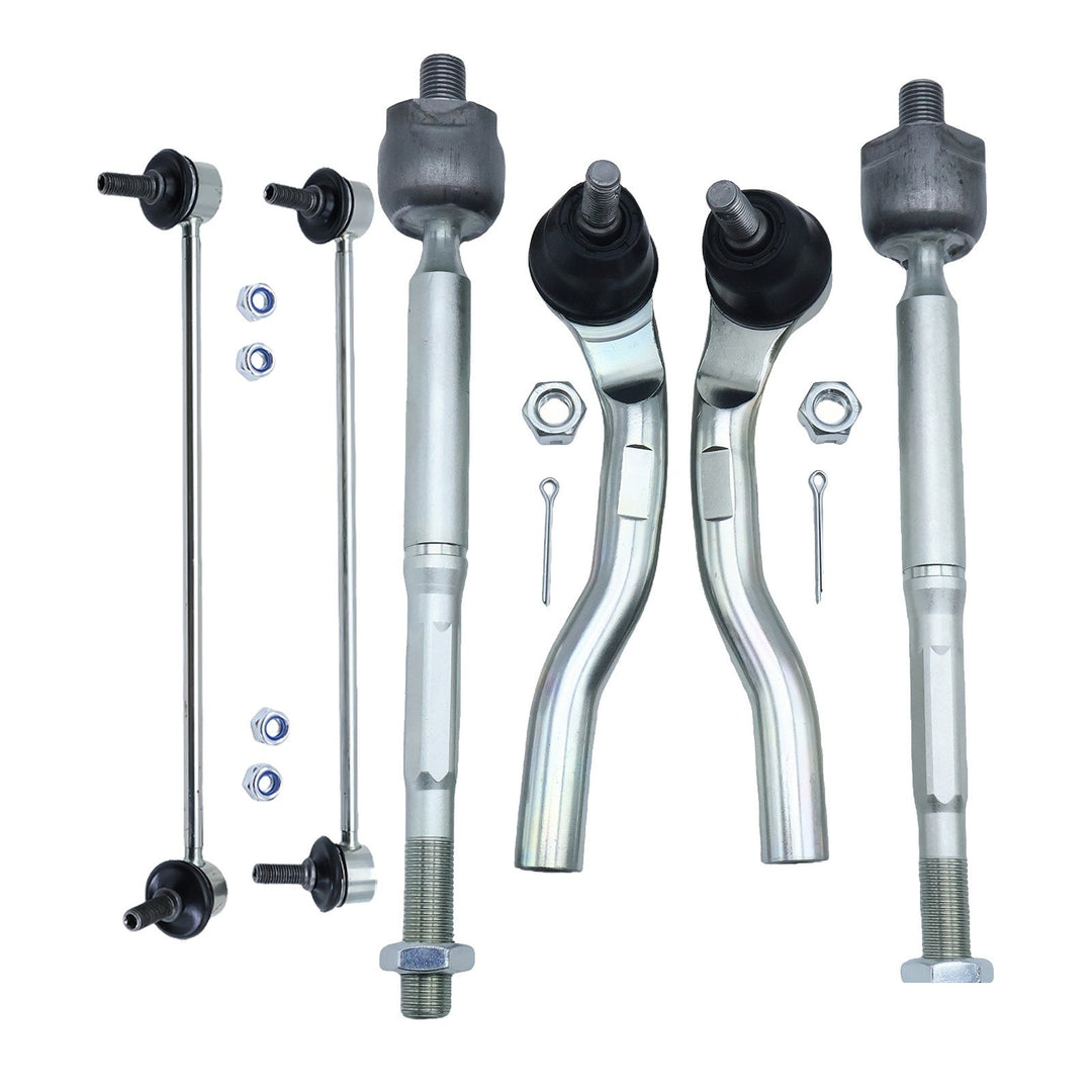 6-Piece Tie Rod and Sway Bar Link Kit for 2015-2020 Honda Fit 1.5L