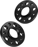 2pcs 15mm 5x120 Hubcentric Wheel Spacers with 10pcs Black Lug Bolts (12x1.5 42mm shank) for 1996-2003 BMW E39 525i 528i 530i 540i M5 (74.1mm Bore)