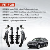 6X Front Struts Control Arms Ball Joints Kit for 2010-2015 Lexus RX350 RX450h – product image 5