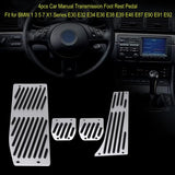 Foot Pedal Set Manual Transmission Clutch Brake Foot Rest Pedal Pad for 1/3/5/7/X1 Series E30 E32 E34 E36 E38 E39 E46 E87 E90 E91 E92