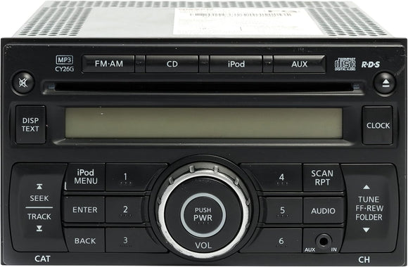 AM FM Single CD Auxiliary Input for 2011-15 Nissan Rogue 281851VK1A Face CY26G