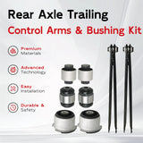 8-Piece Rear Axle Trailing Control Arm and Bushing Set for BMW E36 E46 E83 33321092237 – product image 2