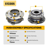 Front Wheel Bearing and Hub Assembly for X5 07-18 X6 08-19 3.0L 4.4L 31226867808 - product image 5