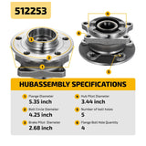 Wheel Bearing and Hub Assembly Rear Left Right For Volvo S60 2.3L 2002-2005 - product image 5