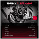 Alternator for Toyota Camry 15-17 RAV4 13-18 125 Amp 12 Volt Clockwise 4-Door - product image 3