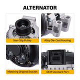 Alternator for Land Rover LR3 2005-2008 V6 4.0L 12V 150A CW 6 Groove YLE500240 - product image 2