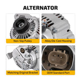 Alternator 136A for 2001-2006 Dodge Dakota 4.7L for 2011-2018 Ram 3500 5.7L - product image 2