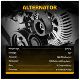 Alternator 117A 12V L4 for 1999-2000 Jeep Cherokee 2.5L 4.0L TJ Wrangler - product image 4