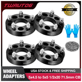 4x 5x5 to 5x4.5 1" Adapters Wheel Spacers for Jeep Wrangler Commander 3.6L - product image 11