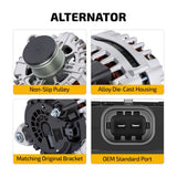 Alternator for 2013-2021 Buick Encore 1.4L L4 130A 12V CW 6-Groove 1204437 - product image 2