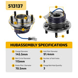 1pc Front Wheel Hub Bearing Assembly For 2004 2005 Chevrolet Classic - product image 3