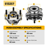 1pc Front Wheel Bearing-Hub Assembly for 2006-2012 Toyota RAV4 L4 - product image 3