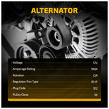 Alternator for Toyota Sequoia 4.7L 2001-2002 Toyota Tundra 4.7L 2000-2002 - product image 4