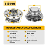 Front Wheel Hub Bearing for Mercedes-Benz C300/GLC300 2015-2022 513440 - product image 3