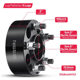 (4) 2" Hubcentric 5x4.5 5x114.3 Wheel Spacers M12x1.5 for Ford Mustang Explorer - product image 2