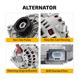 Alternator for Ford Crown Victoria 4.6L 03-08 135A 12V CW 6-Groove Pulley 8472 - product image 2
