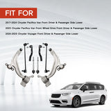 8Pcs Front Control Arm Ball Joint Tie Rod Kit for 2017-2022 Chrysler Pacifica 68229020AG – product image 4