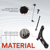 8Pcs Front Lower Control Arms Tie Rods & Links for Volkswagen Jetta 2019-2023 – product image 3