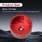 90mm 15-Flute Oil Filter Wrench for Land Rover 3.0L 3.5L – product image 3