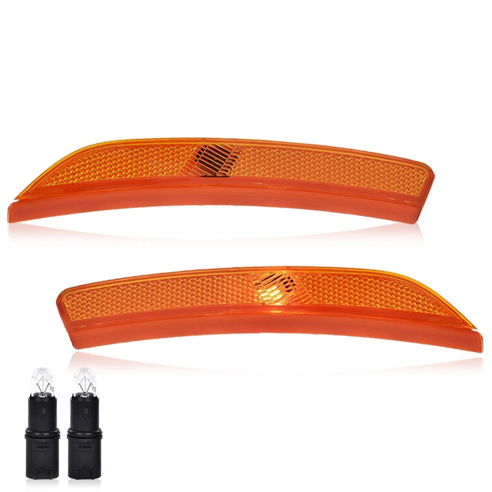 Amber Front Side Marker Pair with Bulbs for 2015-2017 Chrysler 200 68206449AA 68206450AA - product view 1