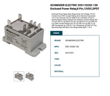 Schneider Electric 92S11d22d-12D Enclosed Power Relay,8 Pin,12Vdc,Dpdt