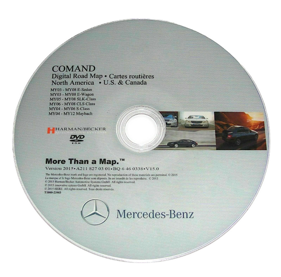 Navigation DVD Map Update Comand for Mercedes-Benz NTG1 2016 APS North America Canada USA  v15 GPS
