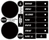 Button Repair Decals Stickers for 2003 2004 2005 GMC Cadillac Escalade Hummer Navigation Radio 25766997