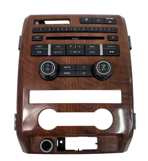 Dash Control Panel Wood Grain for 2009-10 FORD F150 Radio CD Player 9L3T-18A802-HB OEM