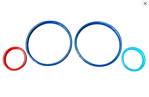 M/// Motorsport Power Style Gauge Dashboard Ring Bazel for BMW 1995-2006 E39 E38 E53 X5 (4 PCS)