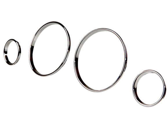 Black Chrome Gauge Rings for 1995-2006 BMW 5 Series E39 7 Series E38 X5 E53