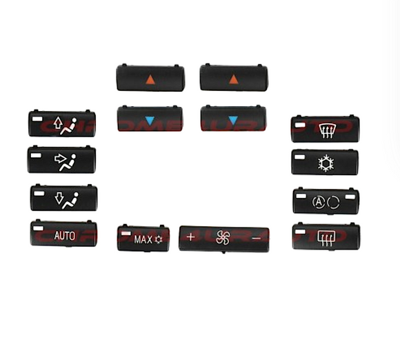 Climate A/C Control Panel Buttons Caps Replacement for BMW E39 E53 525i 530i M5 X5