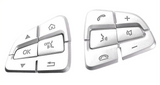 Silver Steering Wheel Button Cover Trim for Mercedes A B GLA GLE CLA W222 2015-2018