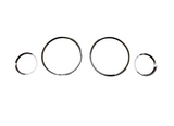 Chrome Gauge Dial Dash Bezel Rings Set for Opel Vauxhall Astra G
