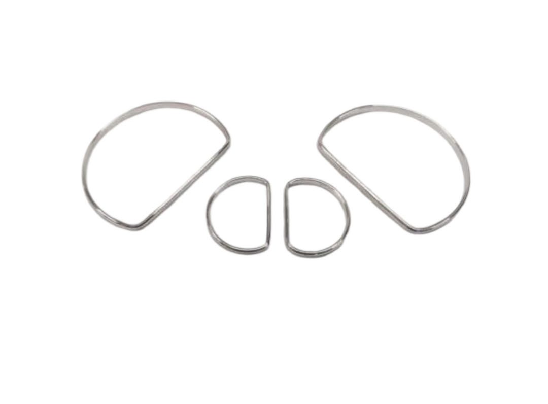 Chrome Dash Gauge Ring Trim Set for Range Rover HSE P38 1995-2002