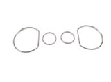 Chrome Gauge Dash Dials Rings for 1998-02 Land Rover Freelander Polished Metal