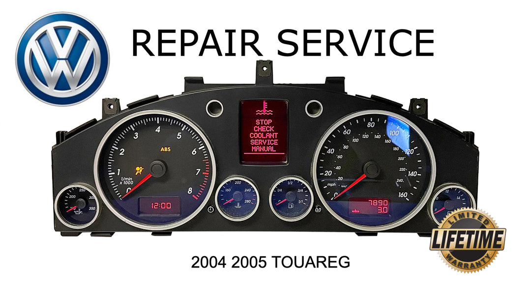 Repair Service for 2004-06 Volkswagen VW Touareg V6 Instrument Speedometer Cluster Display