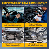 Accessory Serpentine Belt & Tensioner Idler Pulley Set for Journey Avenger – product image 5