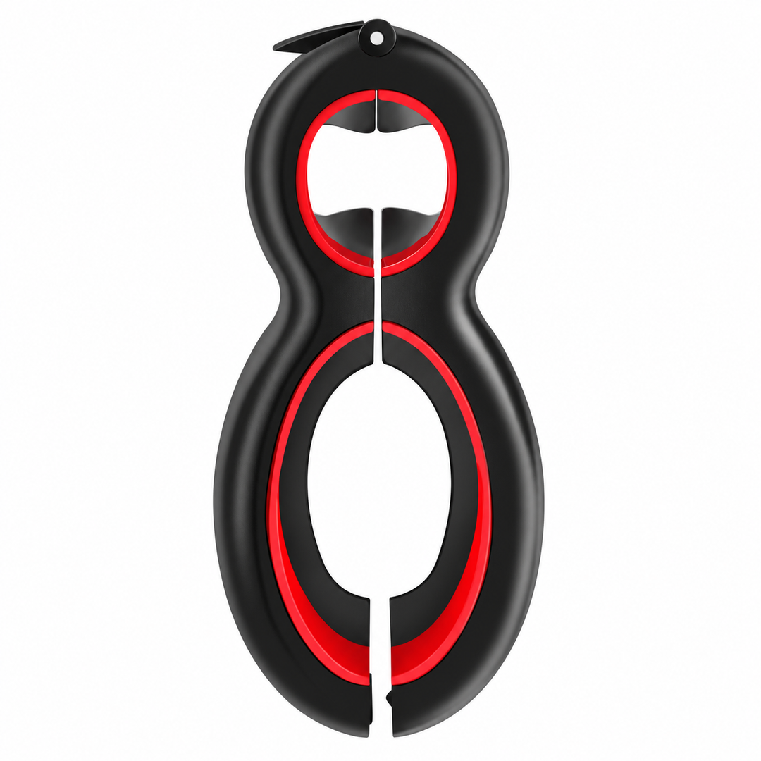 Black and Red Manual Bottle, Can and Jar Opener CX340